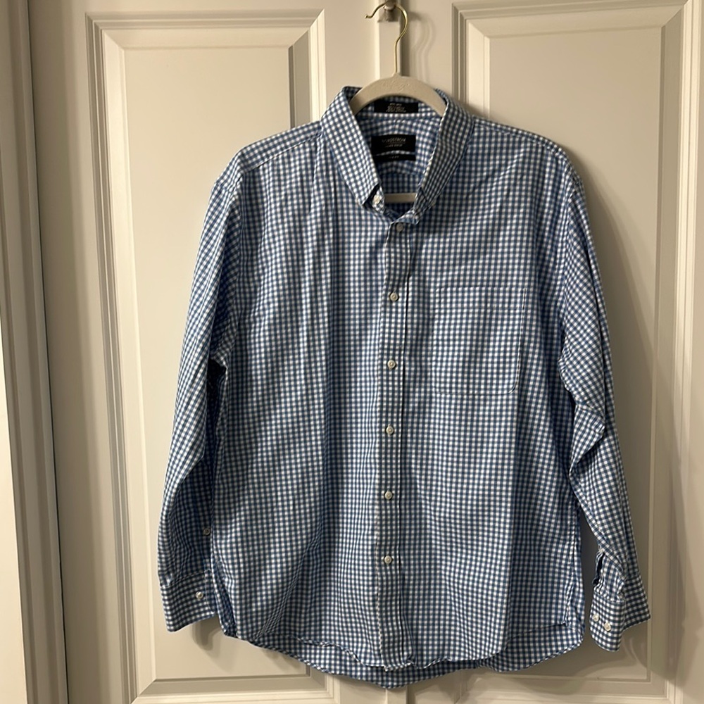 Nordstrom Blue and White Casual Button Down Shirt